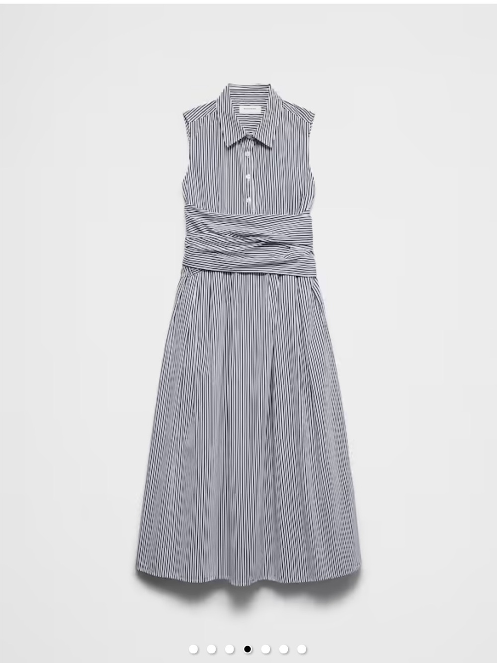 Banana Republic Factory POPLIN WRAPPED MIDI SHIRTDRESS